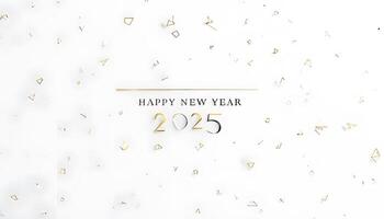 Happy new year 2021 background with confetti photo