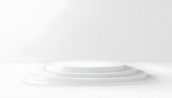 White podium with empty space for copy space photo