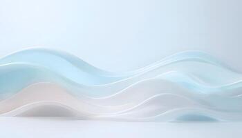 3d rendering of waves on a white background photo
