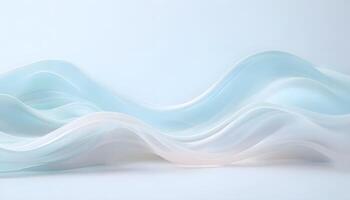 3d rendering of waves on a white background photo