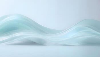 3d rendering of a wave on a white background photo