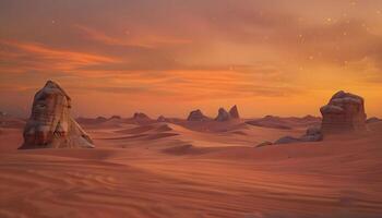 The desert is shown in a 3d rendering photo