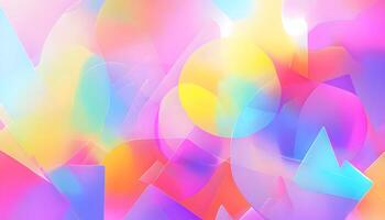 Abstract colorful background with many shapes and colors photo