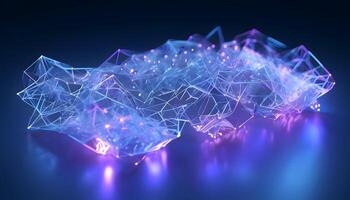 Abstract 3d rendering of a wave of light photo