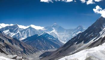 The view from the top of a mountain range photo