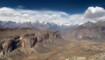 A view of the mountains and valleys from a high point photo