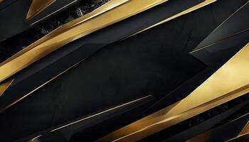 Black and gold abstract background photo