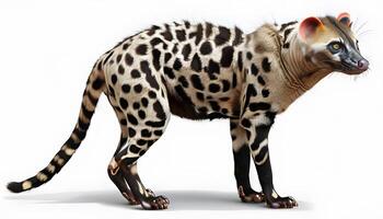 A cheetah is standing on its hind legs photo
