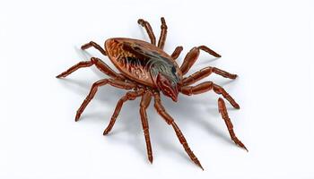 A 3d rendering of a tick on a white background photo