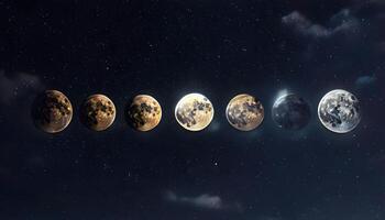 The phases of the moon photo