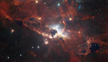 The nebula in the sky is shown in this image photo