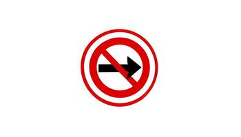A no left turn sign on a white background photo