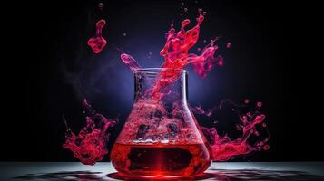 experiment science red photo