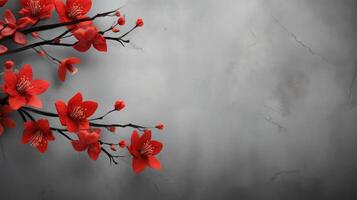 floral red and gray background photo