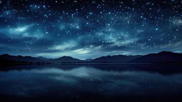universe dark sky with stars photo