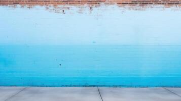 mural light blue brick wall photo