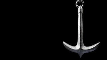 Anchor on a black background photo