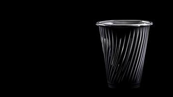 Clear plastic cup, minimal design photo