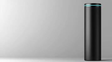 Portable Audio. Wireless Speaker on Neutral Backdrop photo