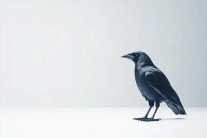 Birdwatching image. Raven, detailed feathers photo