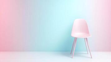 Pink Chair in Colorful Room Corner photo