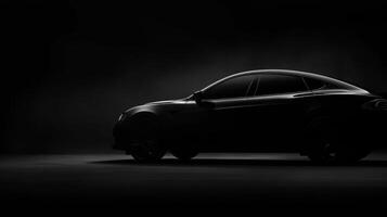 Electric car side profile shadow photo