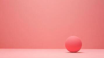 Single pink sphere object photo
