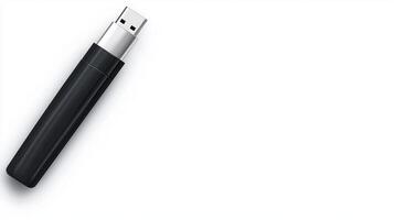 Sleek Black USB Flash Drive with Metallic Connector photo