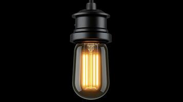 Vintage filament bulb, warm light photo