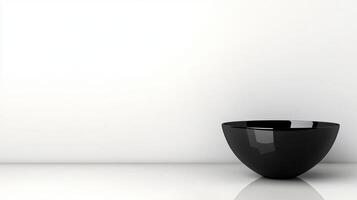Black bowl on bright surface photo