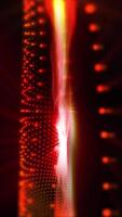 Red abstract matter plays with waves and light in space. video