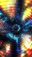 Bright blue-red spatial tunnel in outer space. video