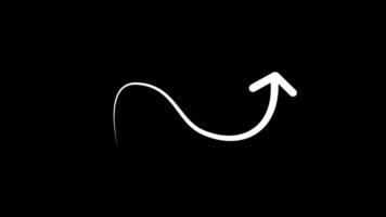 Animation arrows line pointer highlight, sign arrow line video