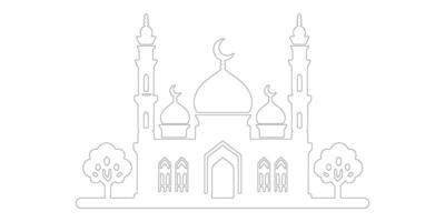 Mosque Icon in Pure Simplicity vector