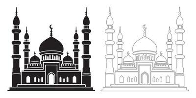 Mosque Outline for Modern Aesthetics vector