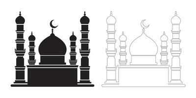 Minimal Mosque Linework Design vector