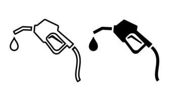 Gas station pump handle illustration. Suitable for gasoline refueling and oil industry symbol. vector