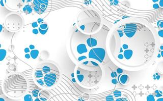 White circle abstract background vector