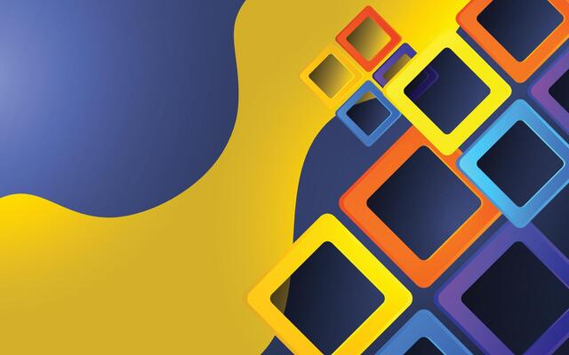3d geometry background design with trendy colors