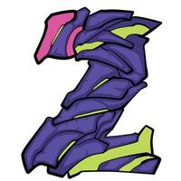 Number 2 Robot Design Abstract vector