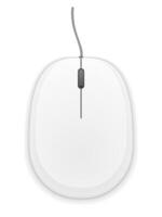 White computer mouse on white background vector