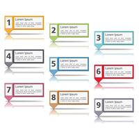 Set of design elements with numbers and place for your text vector