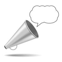 Megaphone with speech bubble vector