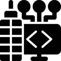 ERP Software, ERP Application Glyph Solid Icon vector