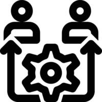 CRM, Customer Relationship Management Outline Icon vector