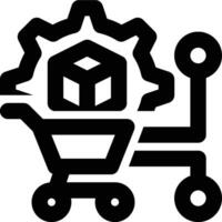 Order Management, System Outline Icon vector
