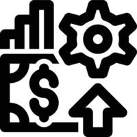 Profit Optimization, Revenue Growth Outline Icon vector