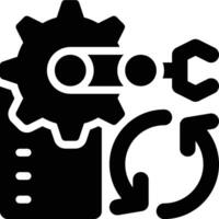 Task Automation, Task Management Glyph Solid Icon vector