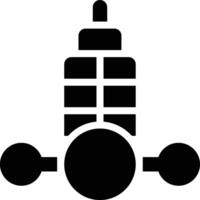 Enterprise Central Component, ERP Network Glyph Solid Icon vector