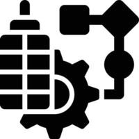 ERP Tools, Business Workflow Optimization Glyph Solid Icon vector